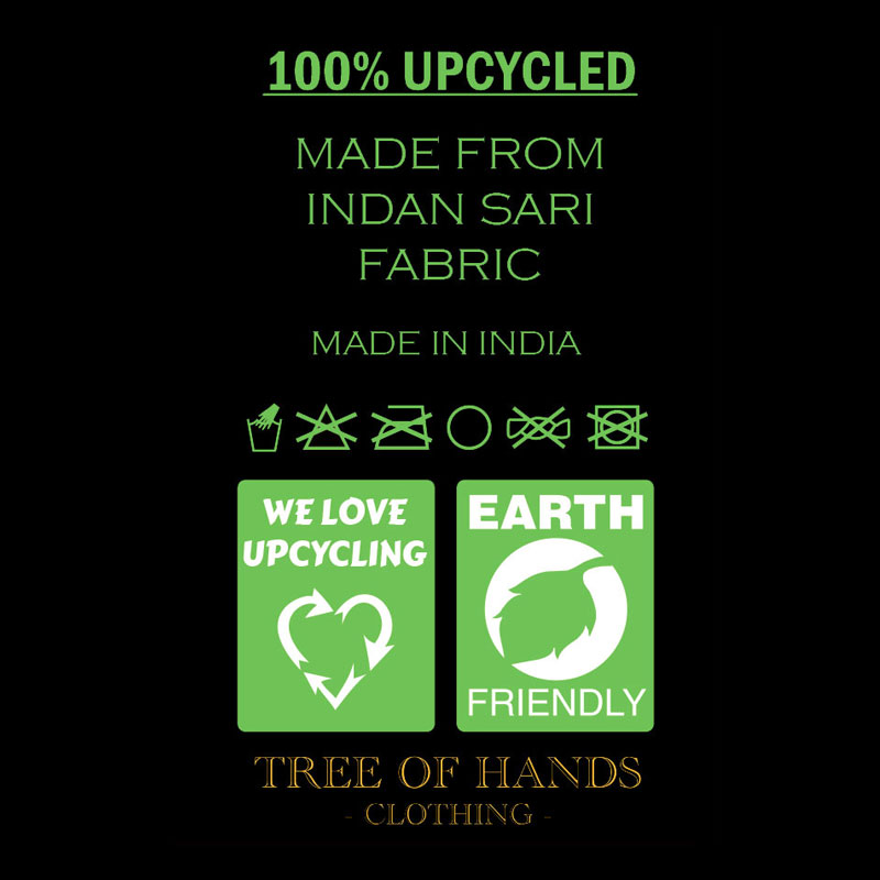 Upcycled indiske Silkebukser med lommer - Model 9 - Billede 4