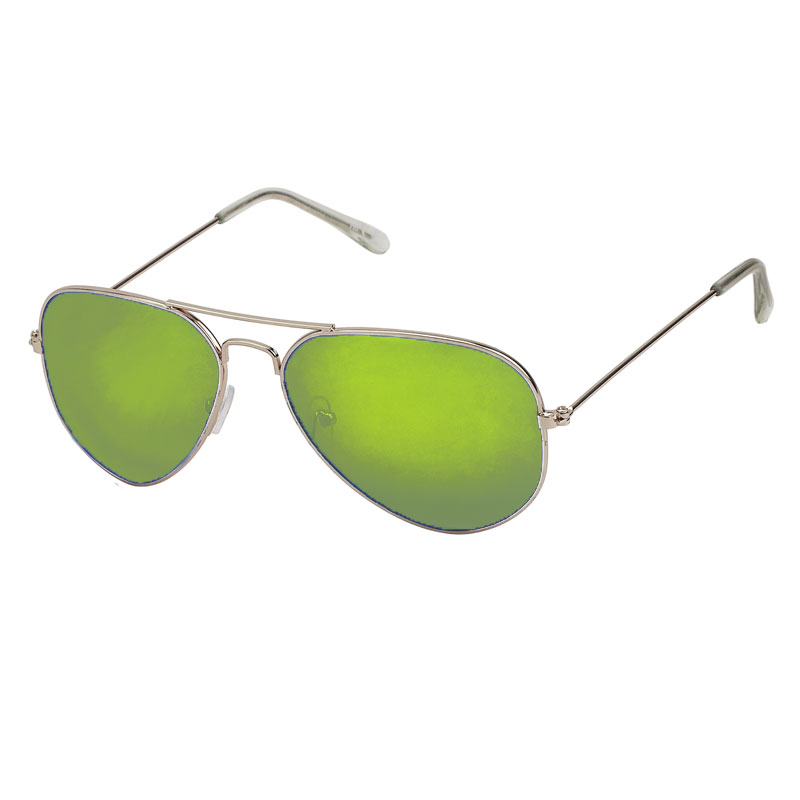 Aviator solbriller - Naples | Grøn-Gule spejlglas