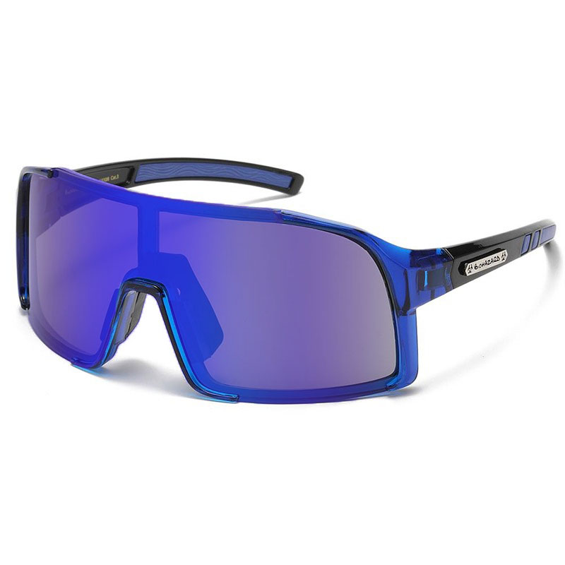 Biohazard Sports solbriller | Blåt stel - Blå-lilla Spejlglas