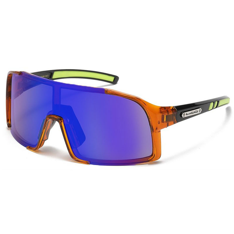 Biohazard Sports solbriller | Orange stel - Blå-lilla Spejlglas