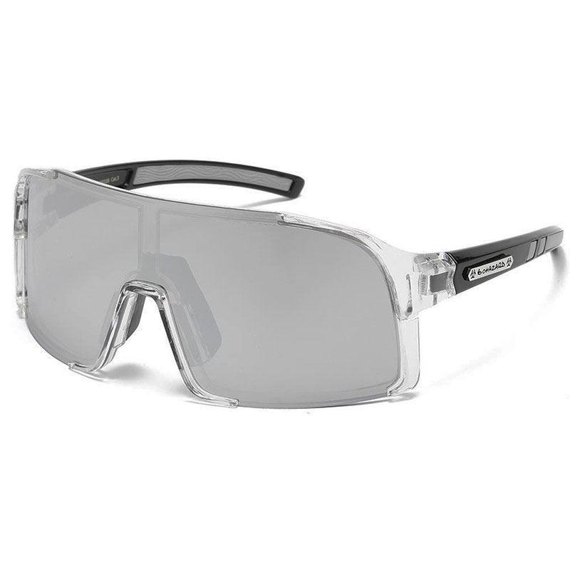Biohazard Sports solbriller | Transparent stel - Sølv Spejlglas