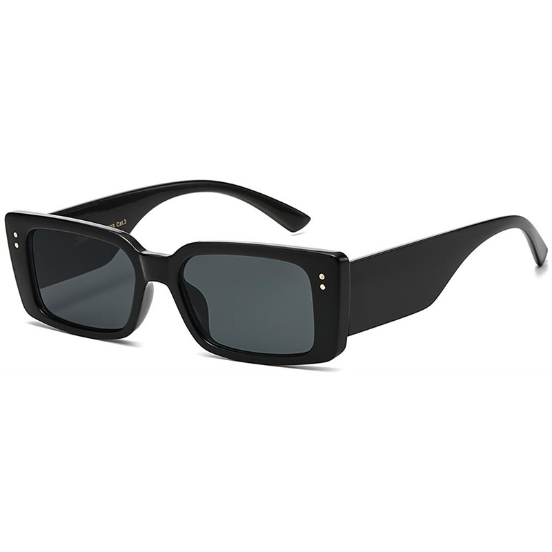 Sorte smalle Giselle Solbriller | Monnaie - Mørke glas