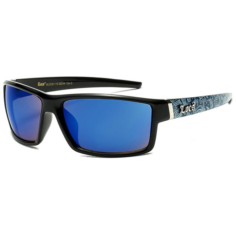 Locs Solbriller - Bandana Chingón | Blå - Blå Spejlglas