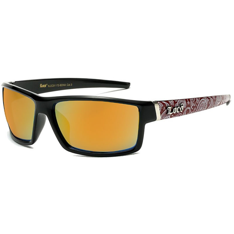 Locs Solbriller - Bandana Chingón | Rød - Orange Spejlglas