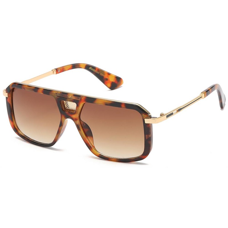 Brun turtle Manhattan Millionaire Solbriller - Giovanni | Guld - Brune fade glas