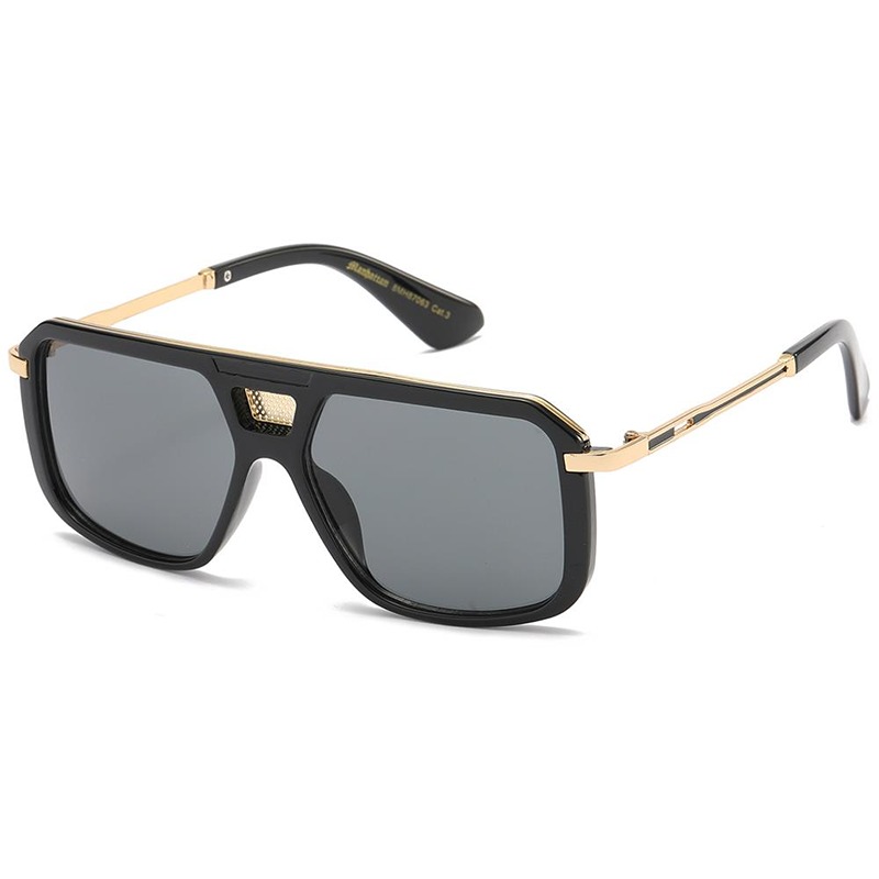 Sorte Manhattan Millionaire Solbriller - Giovanni | Guld - Mørke glas