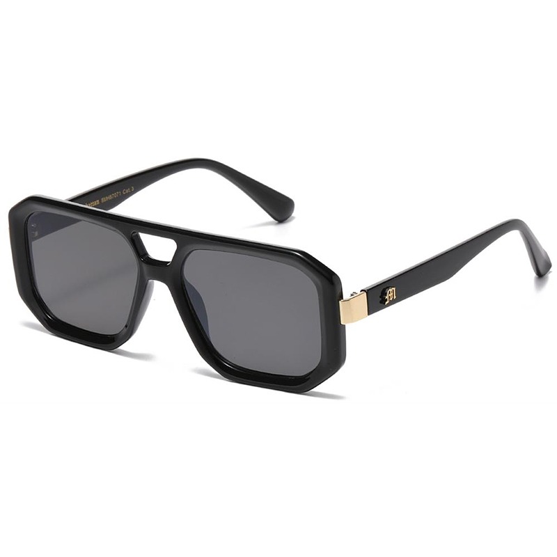 Sorte Manhattan Millionaire Solbriller - Winston | Guld - Mørke glas