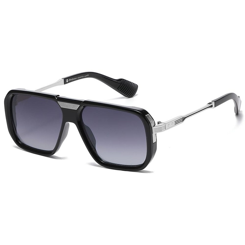 Manhattan Millionaire Solbriller - Gerard | Sølv - Mørke fade glas