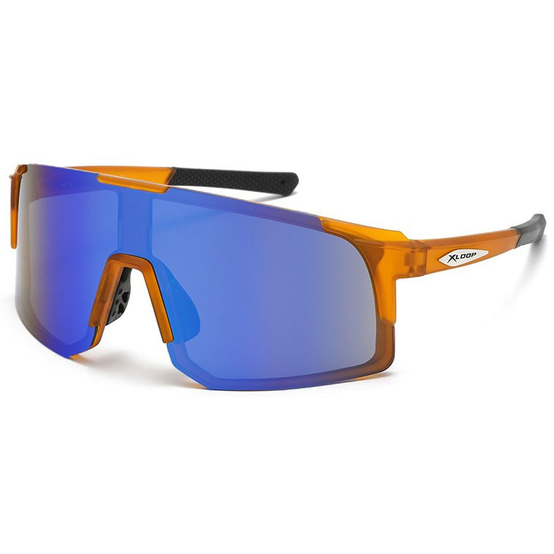 X-Loop Solbriller - Sporty-X | Orange stel - Blå spejlglas