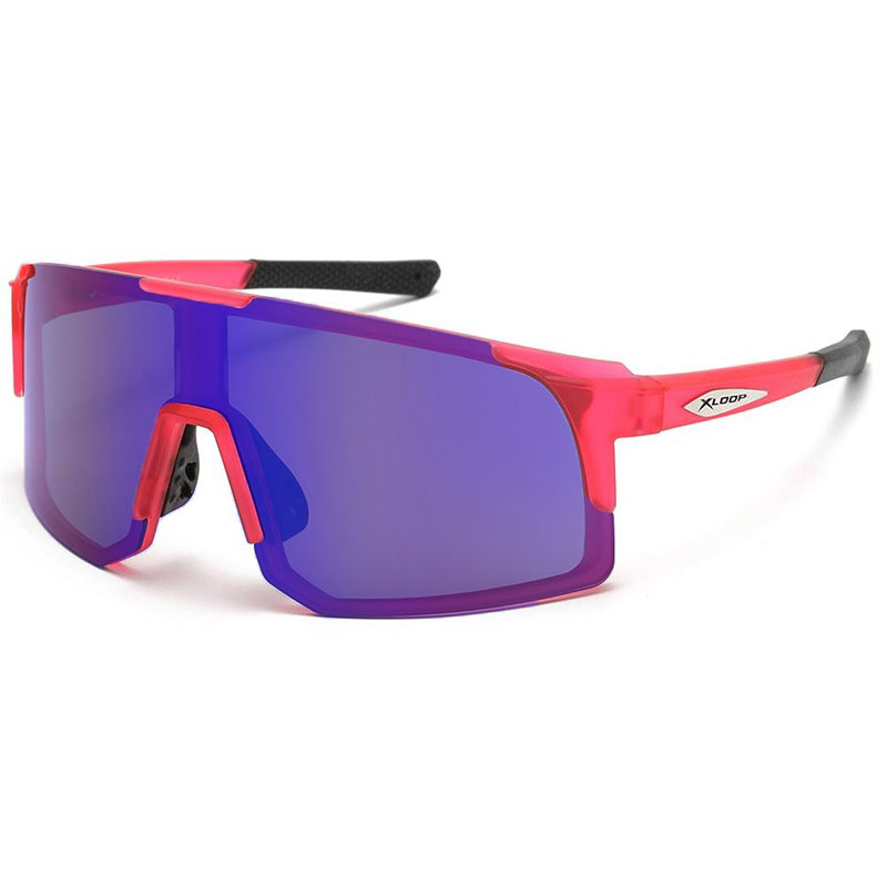 X-Loop Solbriller - Sporty-X | Pink stel - Blå-lilla spejlglas