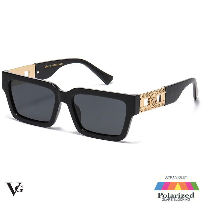 Sorte polariserede VG Solbriller - Brera | Mørke glas